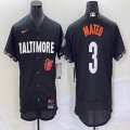 Nike Baltimore Orioles #3 Jorge Mateo black Flexbase Authentic Collection Jersey big logo-BD 02