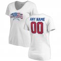 Los Angeles Chargers NFL Pro Line by Fanatics Branded Women's Any Name & Number Banner Wave V-Neck T-Shirt â€“ White