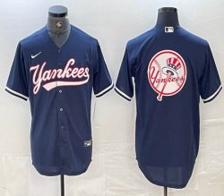 Nike New York Yankees blank blue MLB baseball Jersey Joint name -BD 06