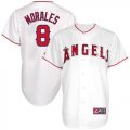 Los Angeles Angels 8# Morales White MLB Jerseys