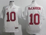 Nike Alabama Crimson Tide AJ McCarron 10 2012 SEC Patch White College Football Jersey