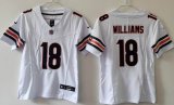 Women Chicago Bears 18# Caleb Williams white Nike Vapor F.U.S.E. Limited Jersey