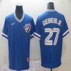 Nike Toronto Blue Jays #27 Guerredo Jr. blue throwback majestic baseball jersey