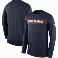 Men\'s Chicago Bears Nike Navy Sideline Seismic Legend Long Sleeve T-Shirt