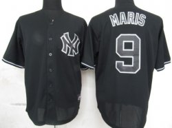 New York Yankees #9 Roger Maris Black Fashion MLB Jerseys-ZH