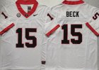 Georgia Bulldogs #15 Carson Beck white college football jersey-PNS