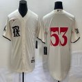 Nike Texas Rangers #53 Adolis Garcia beige majestic baseball jerseys city version 02