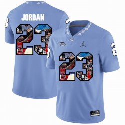 North Carolina Tar Heels Michael Jordan #23 skybue Printing fashion version college football jersey-4