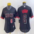 Youth Nike Cincinnati Reds #6 Jonathan India black majestic baseball jerseys Joint name-BD 04