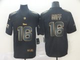 Nike Rams #16 Jared Goff black gold Rush Limited Jersey