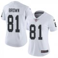 women Oakland Raiders #81 Tim Brown Nike white Color Rush Limited Jersey