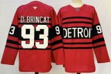 Detroit Red Wings #93 Alex DeBrincat red black hockey jersey