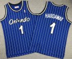 Youth Orlando Magic #1 Penny Hardaway Throwback blue basketball jersey-XD