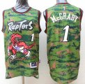 Toronto Raptors #1 Tracy McGrady green camo NBA Jersey