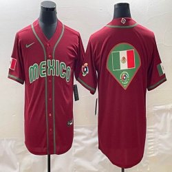 2023 World Cup Mexico red blank majestic baseball jerseys 10