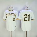 Pittsburgh Pirates #21 Roberto Clemente white throwback mlb jersey