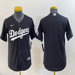 Youth Nike Los Angeles Dodgers blank black majestic baseball jerseys -BD