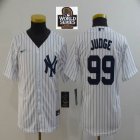 Youth Nike New York Yankees #99 Aaron Judge White majestic baseball Jersey