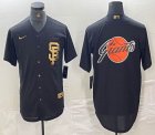 Nike San Francisco Giants blank black majestic baseball jerseys 03