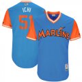 Florida Marlins #51 Ichi skyblue classic baseball Jerseys