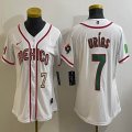 Youth 2023 World Cup Mexico #7 Julio Urias white majestic baseball jerseys 04