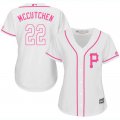 2017 Women Pittsburgh Pirates 22 Andrew McCutchen white majestic mlb jersey