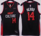 Nike Miami Heat #14 Tyler Herro black nba basketball jerseys city version