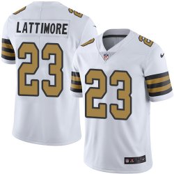 New Orleans Saints #23 Marshon Lattimore Nike white Color Rush Limited Jersey