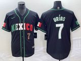 2023 World Cup Mexico #7 Julio Urias black majestic baseball jerseys 79