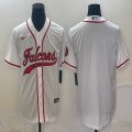 Nike Atlanta Falcons blank white NFL and MLB Baseball jerseys Joint name-BD