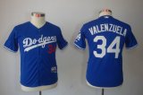 Los Angeles Dodgers #34 Fernando Valenzuela Blue MLB Kid Jerseys