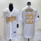 2022 MLB All-Star Los Angeles Dodgers #22 Clayton Kershaw white majestic baseball Jerseys-BD