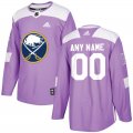 Custom Buffalo Sabres NHL Authentic Purple Fights Cancer Practice jersey