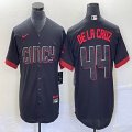 Nike Cincinnati Reds #44 Elly De La Cruz black majestic baseball jerseys -BD