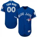 Custom Toronto Blue Jays blue Flexbase Authentic Collection Jersey