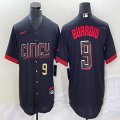 Nike Cincinnati Reds #9 Burrow black majestic baseball jerseys-BD 01