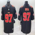 Nike San Francisco 49ers #97 Nick Bosa black red gold Color Rush Limited Jersey 01