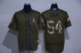 Oakland Athletics #54 Sonny Gray Green Salute to Service Stitched MLB Jersey