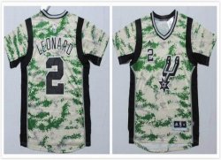 San Antonio Spurs Kawhi Leonard 2# gray green nba short sleeves jersey