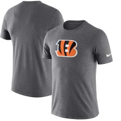 Cincinnati Bengals Nike Essential Logo Dri-FIT Cotton T-Shirt - Heather Charcoal