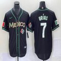 2023 World Cup Mexico #7 Julio Urias black majestic baseball jerseys 198