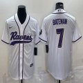 Nike Baltimore Ravens #7 Bashod Bateman white baseball jerseys Joint name-BD