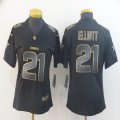 Women Nike Dallas Cowboys #21 Ezekiel Elliott black gold NFL Jersey