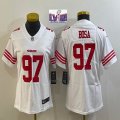 Women Nike San Francisco 49ers #97 Nick Bosa white Color Rush Limited Jersey-BD