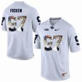 Custom Penn State #97 Sam Ficken white fashion college football jersey