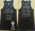 Jordan logo Chicago Bulls #23 Michael Jordan black Throwback nba basketball jerseys -XD