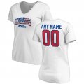 Seattle Seahawks NFL Pro Line by Fanatics Branded Women's Any Name & Number Banner Wave V-Neck T-Shirt â€“ White