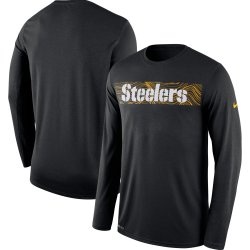 Men\'s Pittsburgh Steelers Nike Black Sideline Seismic Legend Long Sleeve T-Shirt