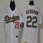 Nike Los Angeles Dodgers #22 Clayton Kershaw white Fashion Flexbase Authentic Collection Jersey-WL