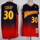 Golden State Warriors #30 Stephen Curry orange black thrrowback NBA basketball Jersey -XD